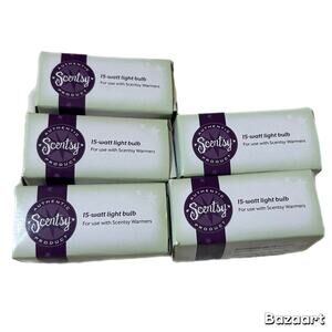 Scentsy Warmers Authentic 15-Watt 15W Replacement Lightbulbs - Lot of 5 NEW